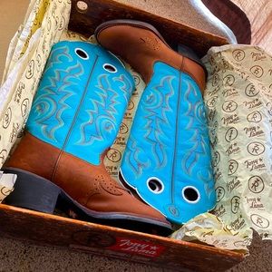 Tony Lama Cowboy boots Turquoise Blue